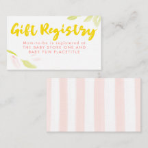 Elegant Soft Pink and Yellow Gift Registry Shower