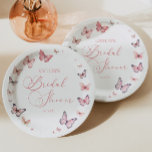 Elegant Soft Pink Butterfly Bridal Shower  Paper Plate<br><div class="desc">These are Elegant Soft Pink Butterfly Bridal Shower Paper Plates!</div>