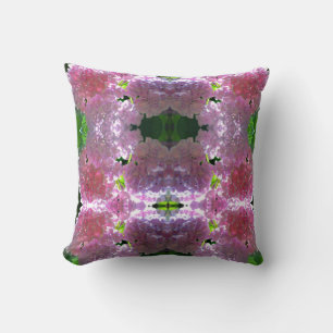 Elegant soft pink florals pink hydrangeas roses cushion