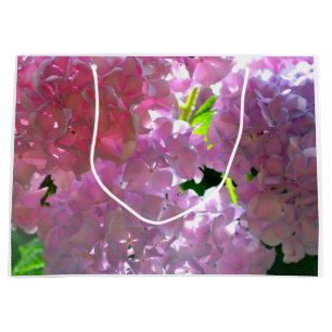 Elegant soft pink florals pink hydrangeas roses large gift bag