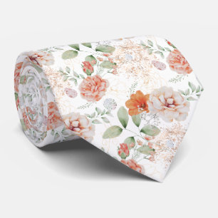 Elegant Soft Pink Watercolor FloralMen’s Necktie