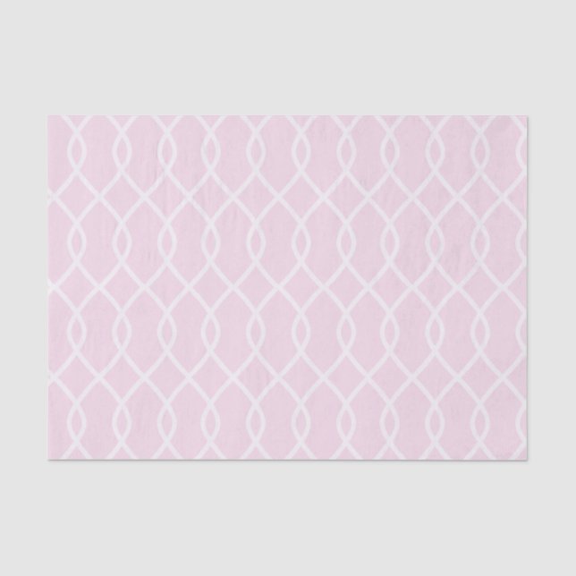 Elegant Soft Pink Wave Pattern Tissue Paper (Front)