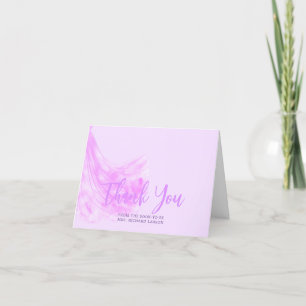 Elegant Soft Purple Wedding Dress Bridal Shower Thank You Card