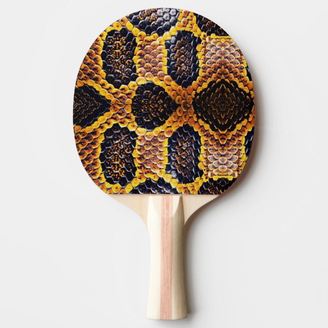 elegant soft python snake skin ping pong paddle (Front)