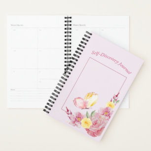 Elegant Soft Romantic Nature Pink Rose & Butterfly Planner
