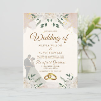 Elegant Soft Rose Minimalist Wedding Design Invitation