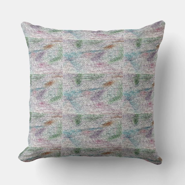 Elegant, soft, warm, scratch & pastel Pillow (Front)