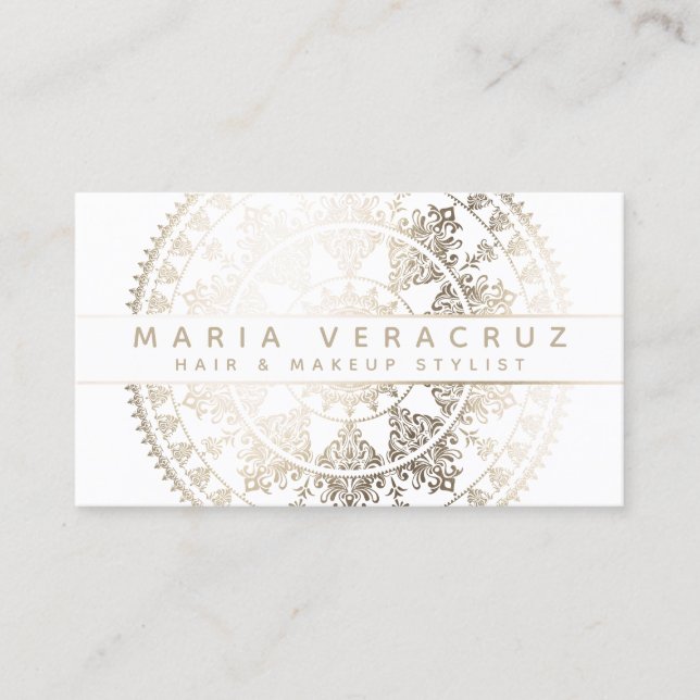 Elegant Solar Mandala Businesscards - Custom Business Card (Front)