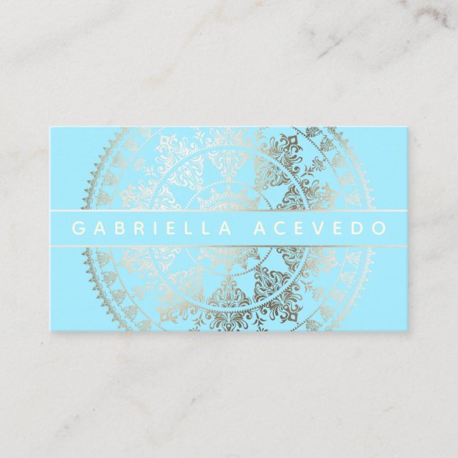 Elegant Solar Mandala Businesscards - Custom Business Card (Front)