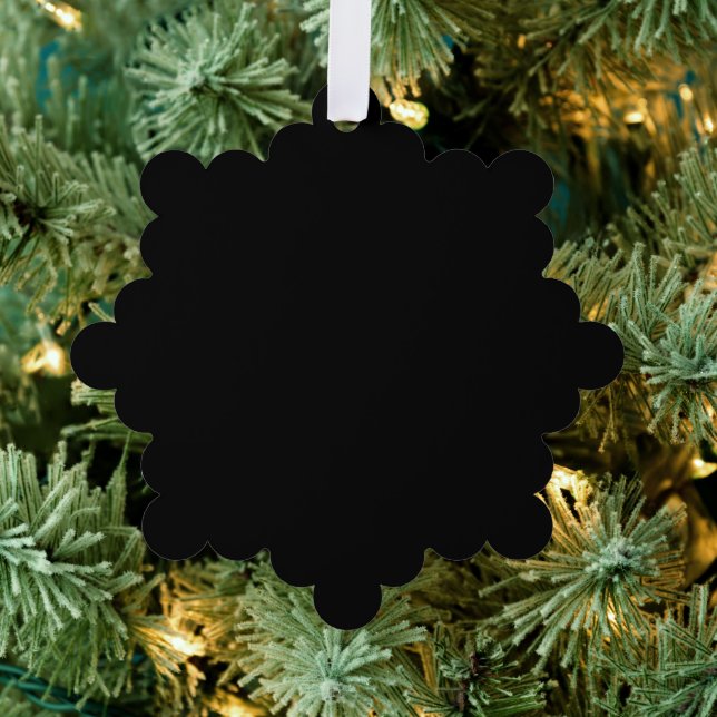 Elegant Solid Black Tree Decoration Card (Insitu (Tree))