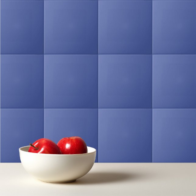 Elegant solid colour plain Amparo Blue Ceramic Tile (Creator Uploaded)