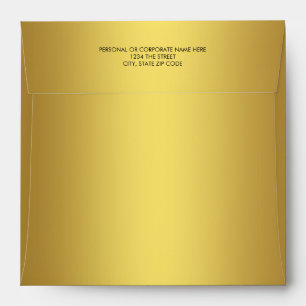 Elegant Solid Gold Linen Envelopes