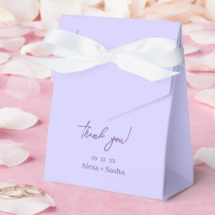 Elegant Solid Purple Lavender Favour Box