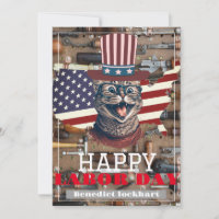 Elegant Solidarity worker Labour Day with USA flag