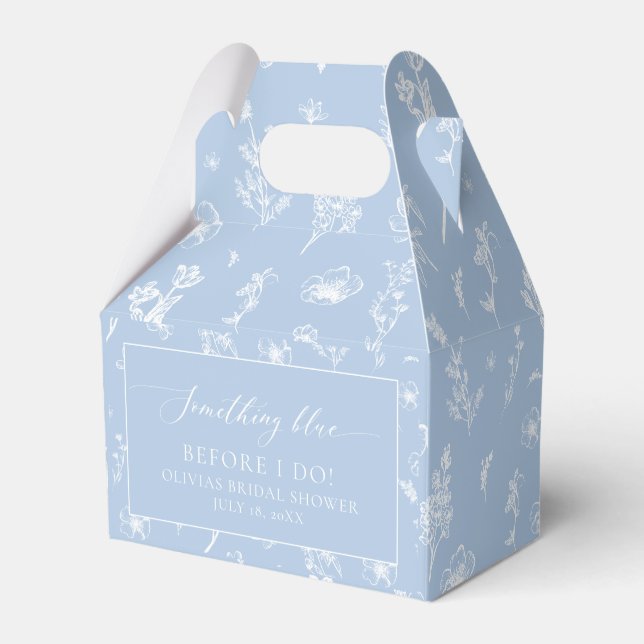 Elegant Something Blue Before I do Bridal Shower Favour Box (Front Side)