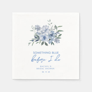 Elegant Something Blue Before I Do Bridal Shower Napkin