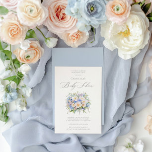 Elegant Sophisticated Floral Baby Shower Invitation