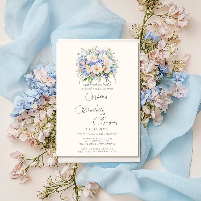 Elegant Sophisticated Floral Wedding  Invitation (Creator Uploaded)