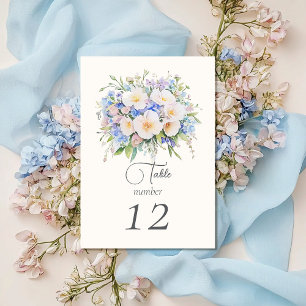 Elegant Sophisticated Floral Wedding Table Number