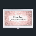 elegant sophisticated girly rose gold pattern business card holder<br><div class="desc">Minimalist,  modern and stylish design representing faux rose gold pattern.</div>