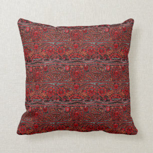 elegant sophisticated gold ruby red burgundy  cushion