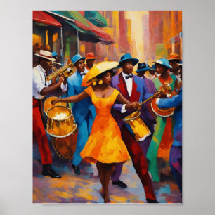 Elegant Sophisticated Harlem Renaissance Music Poster