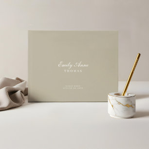 Elegant & Sophisticated Light Tan Baby Shower Guest Book