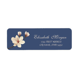 Elegant Sophisticated Magnolia  Address Return Address Label