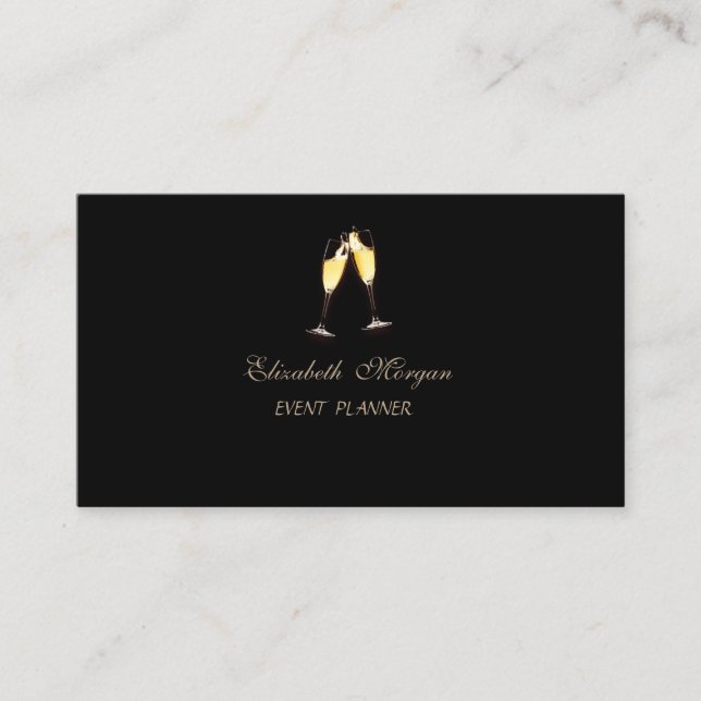 Elegant Sophisticated Modern  ,Glass Business Card (Front)