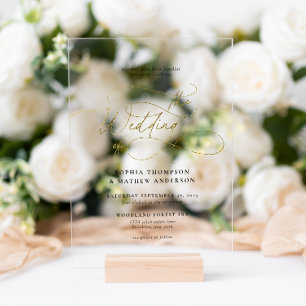 Elegant Sophisticated Script Script Wedding Acrylic Invitations