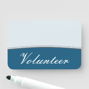 Elegant, Sophisticated "Volunteer" Name Tag