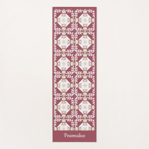 Elegant Southwest Burgundy Zen Yoga Namaste Yoga Mat
