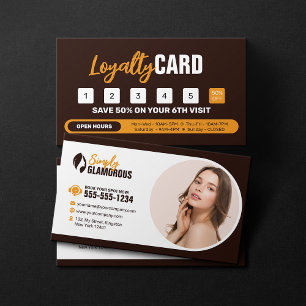 Elegant Spa Beauty Salon Makeup Nails & Facials Loyalty Card