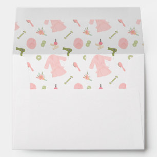Elegant Spa things pattern with robe, hairdryer Envelope