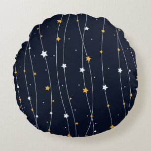 Elegant Space Background With Shining Stars  Round Cushion