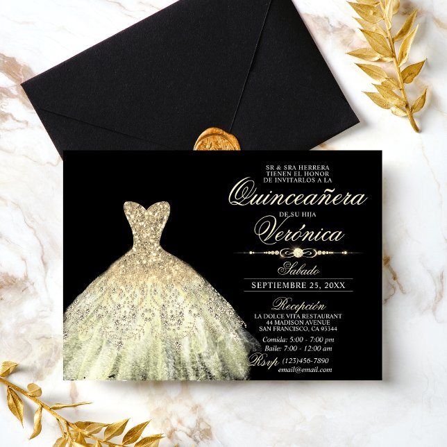Elegant Spanish Quinceañera Mis Quince Invitation (Creator Uploaded)