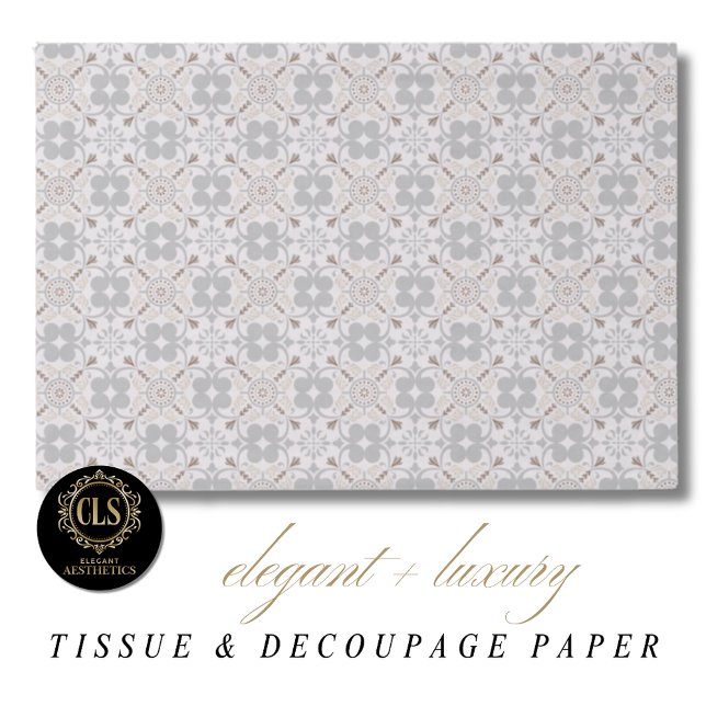 Elegant Spanish Tile Luxe Aesthetics  Tissue Paper (Creator Uploaded)
