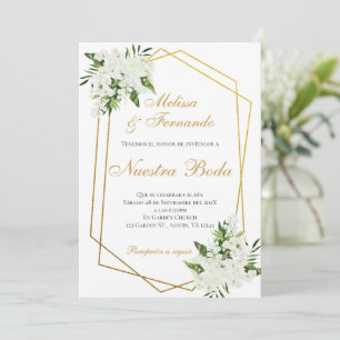 Elegant Spanish Wedding Invitation