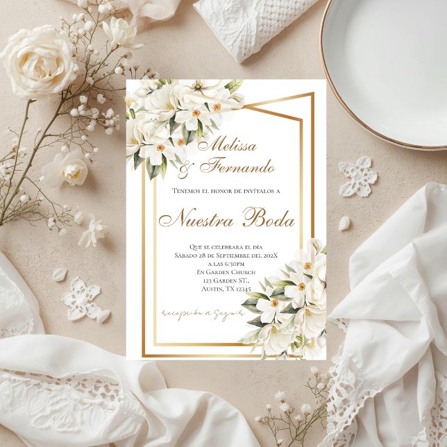 Elegant Spanish Wedding Invitation (Creator Uploaded)