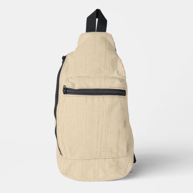 Elegant Spanish White Wood Grain Sling Bag (Front)