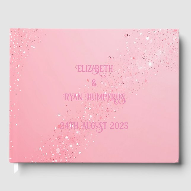 Elegant Sparkle Design for Wedding Invites & Guest Book (Front)