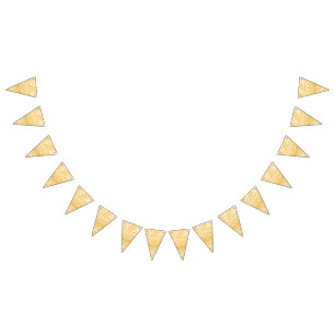 Elegant Sparkle Gold Glitter Bunting
