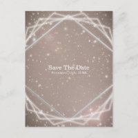 Elegant Sparkle Modern Geometric Save the Date