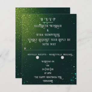 Elegant Sparkle Wedding RSVP Card