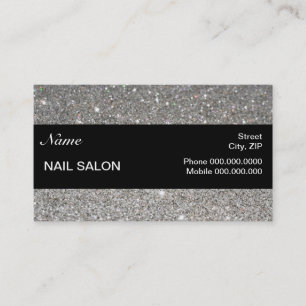elegant Sparkles & Glitter Nail Salon BusinessCard Appointment Card