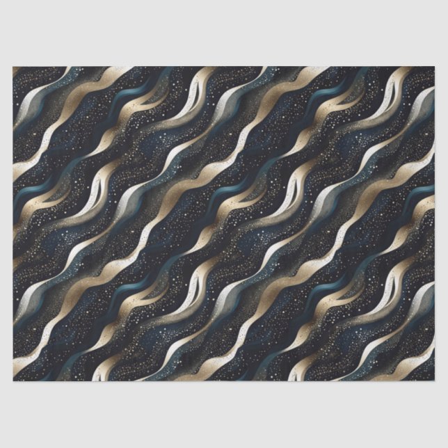 Elegant sparkling fantasy sand dune textures tissue paper (Front)