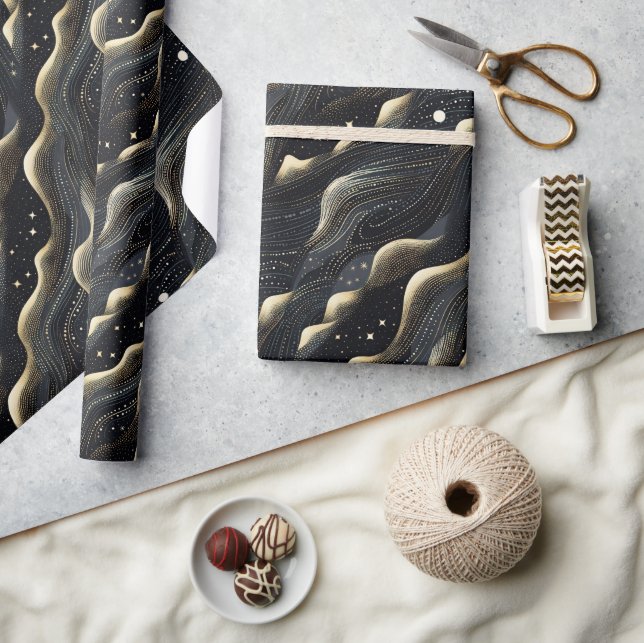 Elegant sparkling fantasy sand dune textures wrapping paper (Crafts)