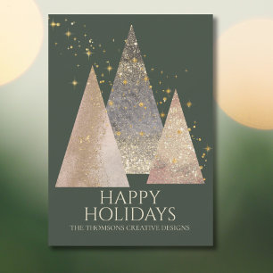 Elegant Sparkling Festive Corporate Christmas Holiday Card