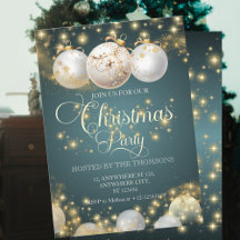 Elegant Sparkling Gold Christmas Ball Party 