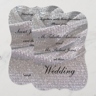 Elegant Sparkly Silver Wedding Invitations